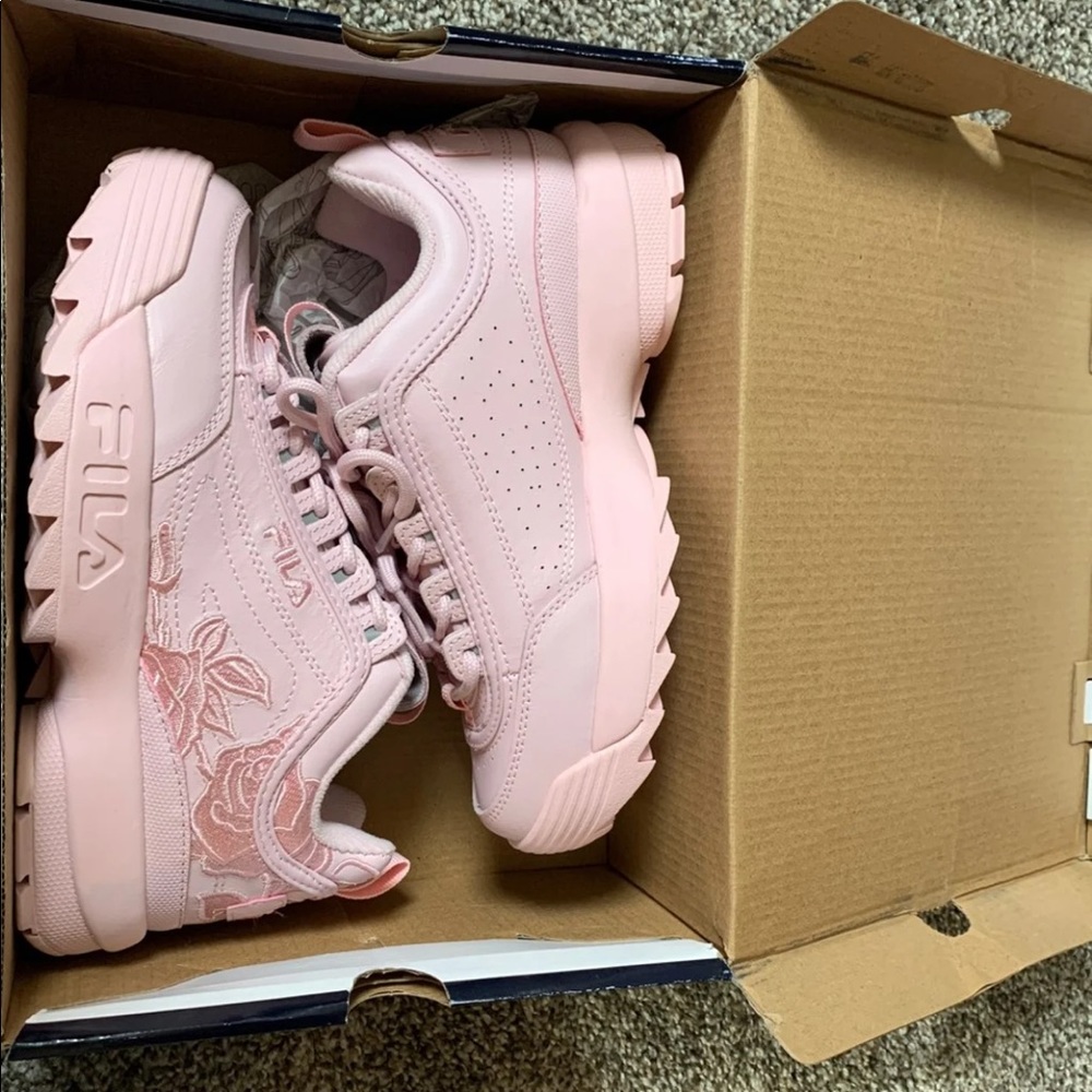 Fila shoes floral pink